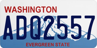 WA license plate ADQ2557