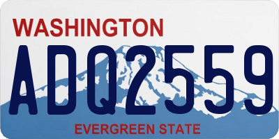 WA license plate ADQ2559