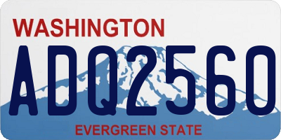 WA license plate ADQ2560