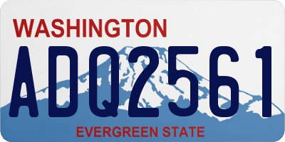 WA license plate ADQ2561