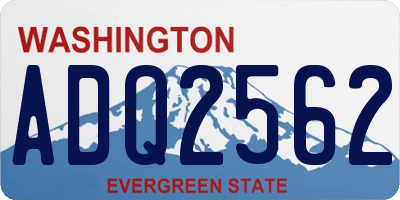 WA license plate ADQ2562