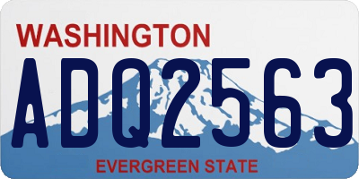 WA license plate ADQ2563