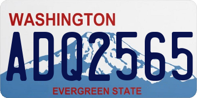 WA license plate ADQ2565