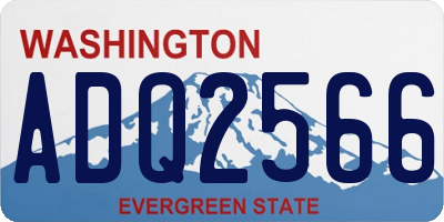 WA license plate ADQ2566