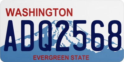 WA license plate ADQ2568
