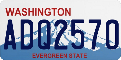 WA license plate ADQ2570
