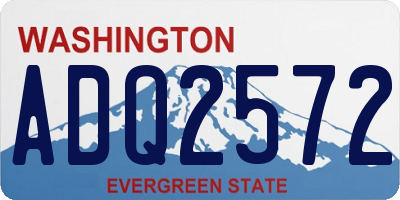 WA license plate ADQ2572