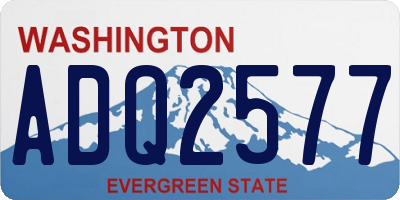 WA license plate ADQ2577