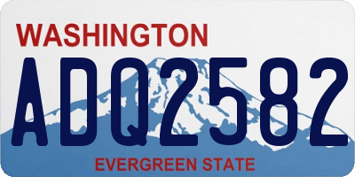 WA license plate ADQ2582