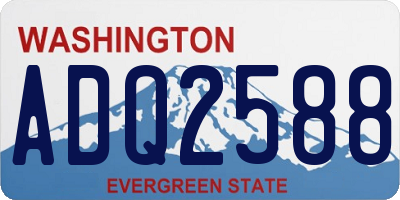 WA license plate ADQ2588