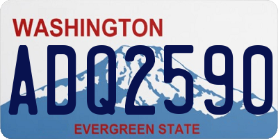WA license plate ADQ2590