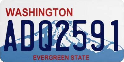 WA license plate ADQ2591