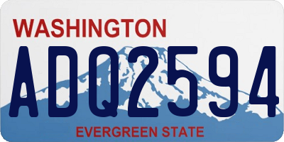 WA license plate ADQ2594