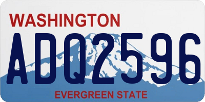 WA license plate ADQ2596