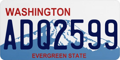 WA license plate ADQ2599