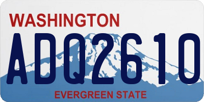 WA license plate ADQ2610