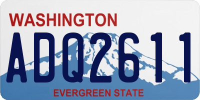 WA license plate ADQ2611