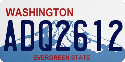 WA license plate ADQ2612