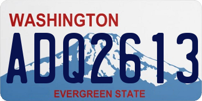 WA license plate ADQ2613