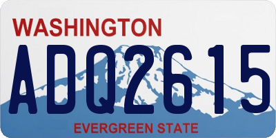 WA license plate ADQ2615