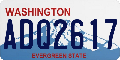 WA license plate ADQ2617