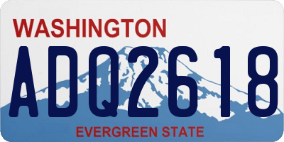 WA license plate ADQ2618