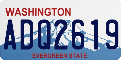 WA license plate ADQ2619