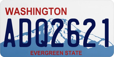 WA license plate ADQ2621