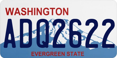 WA license plate ADQ2622