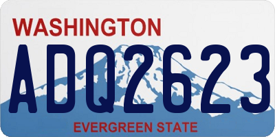 WA license plate ADQ2623