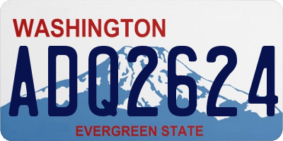 WA license plate ADQ2624