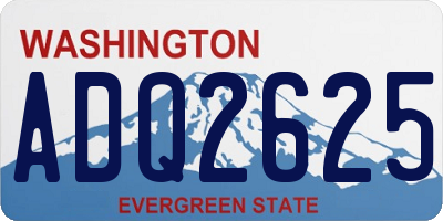 WA license plate ADQ2625