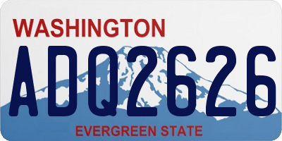 WA license plate ADQ2626
