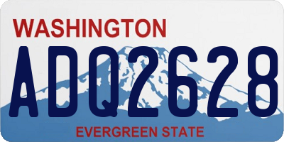 WA license plate ADQ2628