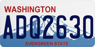 WA license plate ADQ2630