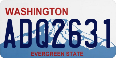 WA license plate ADQ2631