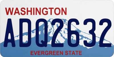 WA license plate ADQ2632