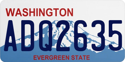 WA license plate ADQ2635
