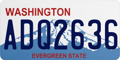WA license plate ADQ2636