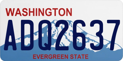 WA license plate ADQ2637
