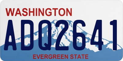 WA license plate ADQ2641