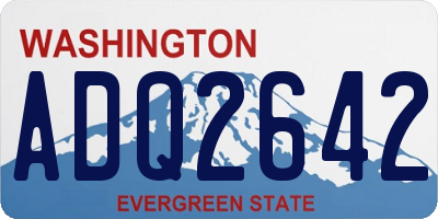 WA license plate ADQ2642