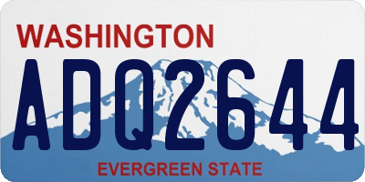 WA license plate ADQ2644