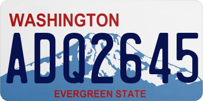 WA license plate ADQ2645