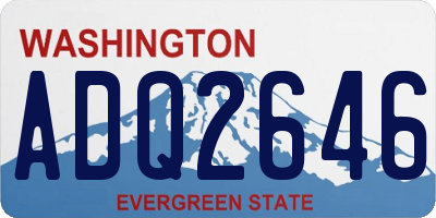WA license plate ADQ2646