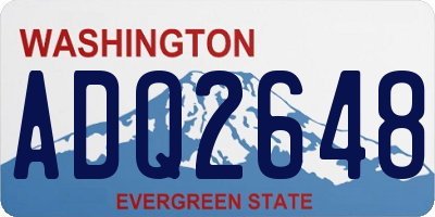 WA license plate ADQ2648