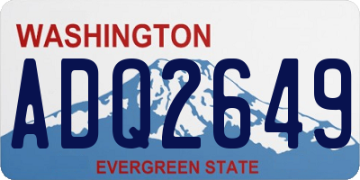 WA license plate ADQ2649