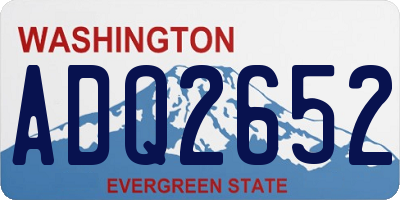 WA license plate ADQ2652