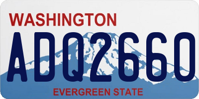 WA license plate ADQ2660