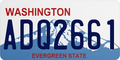 WA license plate ADQ2661
